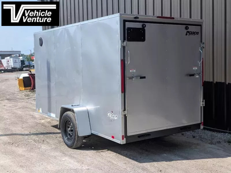 2026 PACE 6X12 OUTBACK FLAT TOP RAMP DOOR SILVER - Image 2