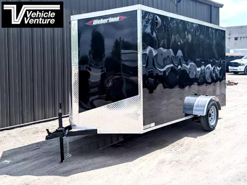 2026 WEBERLANE 6X12 ESTATE SERIES 6" EXTRA HEIGHT RAMP DOOR BLACK - Image 2