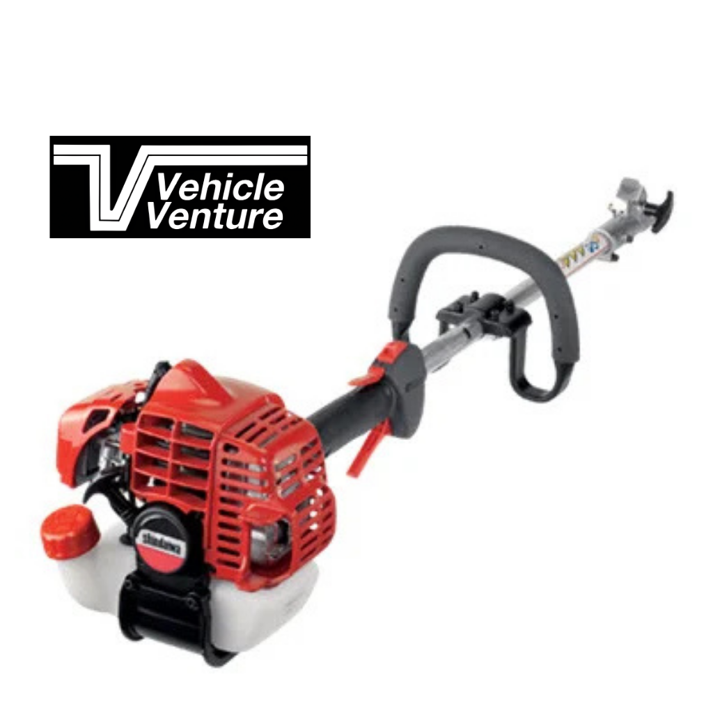 A SHINDAIWA M242 MULTI TOOL 23.9 CC power source is shown in red and black, with a Vehicle Venture logo in the top left corner.